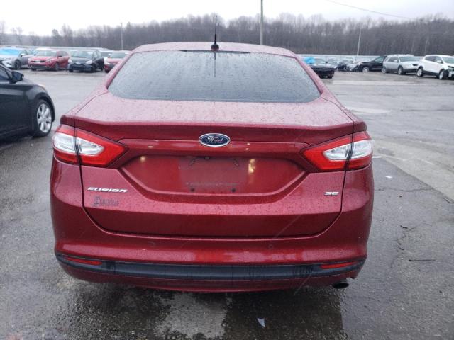 1FA6P0H72G5124734 - 2016 FORD FUSION SE RED photo 6