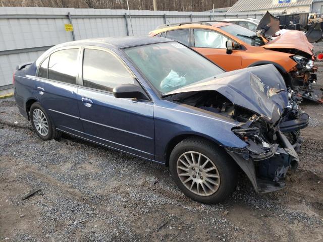 2HGES16525H578923 - 2005 HONDA CIVIC LX BLUE photo 4