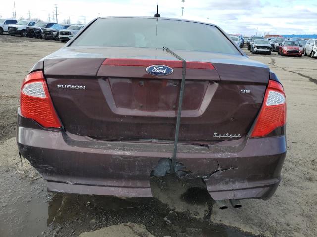 3FAHP0HA8CR175053 - 2012 FORD FUSION SE BURGUNDY photo 6