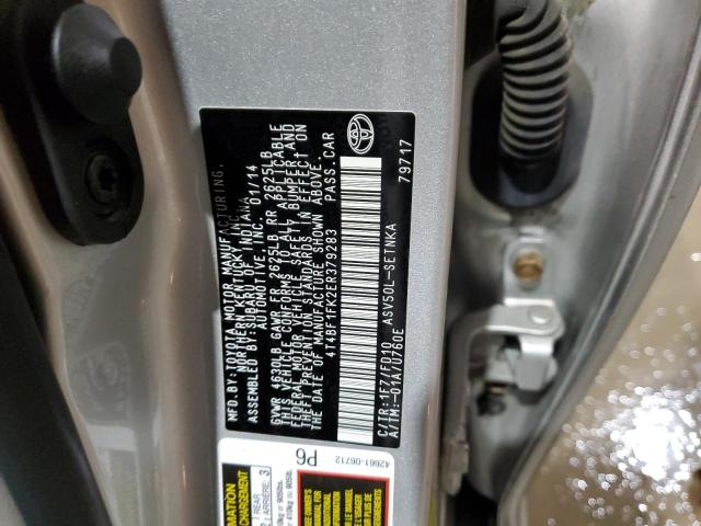 4T4BF1FK2ER379283 - 2014 TOYOTA CAMRY L SILVER photo 13