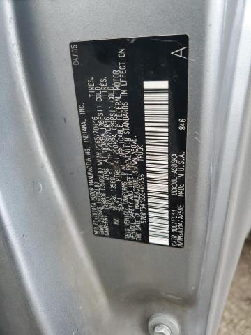 5TBRT34155S468256 - 2005 TOYOTA TUNDRA ACCESS CAB SR5 SILVER photo 12