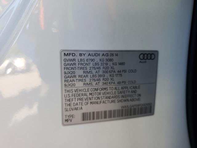 WA1LGAFE6FD001053 - 2015 AUDI Q7 PREMIUM PLUS Սպիտակ լուսանկար 13