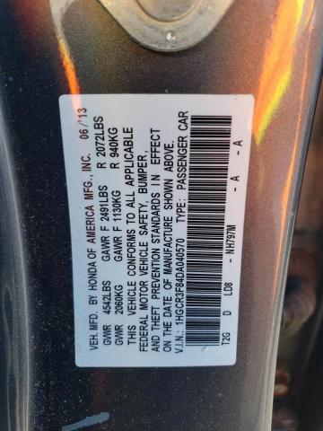 1HGCR3F84DA040570 - 2013 HONDA ACCORD EXL CHARCOAL photo 12