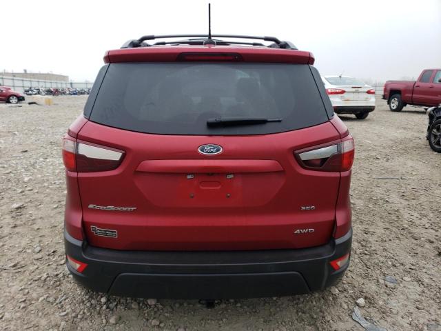 MAJ6P1CL4JC226274 - 2018 FORD ECOSPORT SES RED photo 6