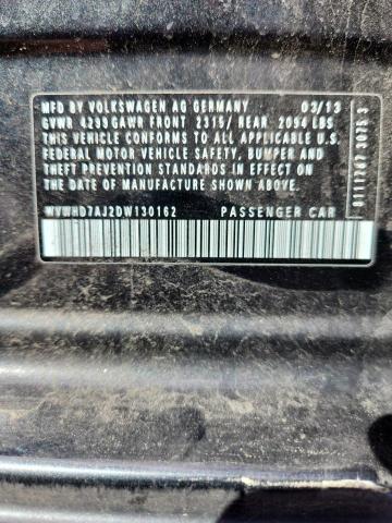 WVWHD7AJ2DW130162 - 2013 VOLKSWAGEN GTI CHARCOAL photo 12