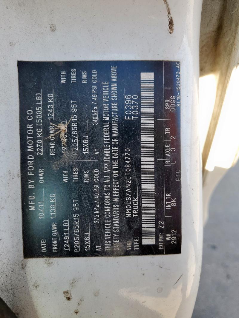 NM0LS7AN2CT084770 - 2012 FORD TRANSIT CO XL Ağ foto 12