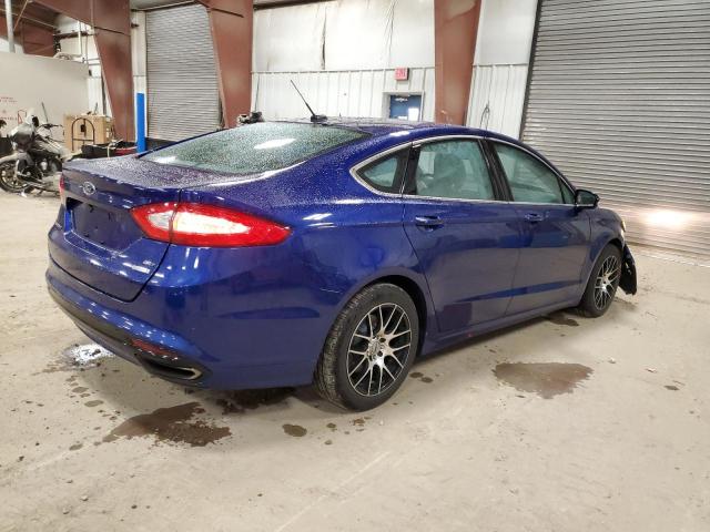 3FA6P0H90DR155202 - 2013 FORD FUSION SE BLUE photo 3