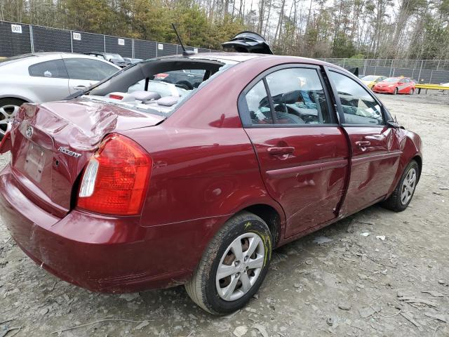 KMHCN4AC7AU468330 - 2010 HYUNDAI ACCENT GLS BURGUNDY photo 3