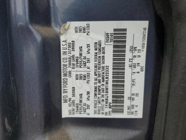 1FMRU18W1WLB22332 - 1998 FORD EXPEDITION BLUE photo 13