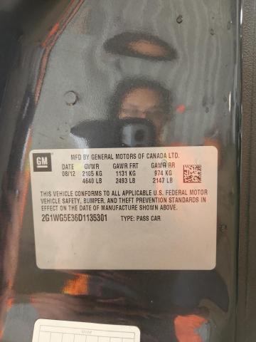 2G1WG5E36D1135301 - 2013 CHEVROLET IMPALA LT BLACK photo 13