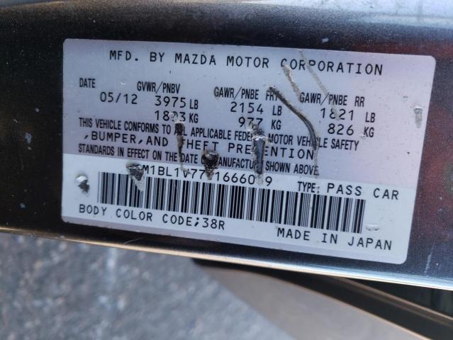 JM1BL1V77C1666069 - 2012 MAZDA 3 I GRAY photo 12