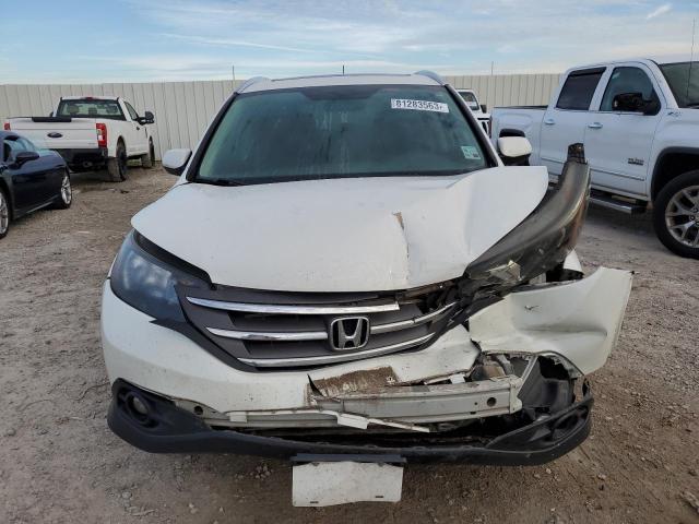 5J6RM4H75EL113642 - 2014 HONDA CR-V EXL WHITE photo 5