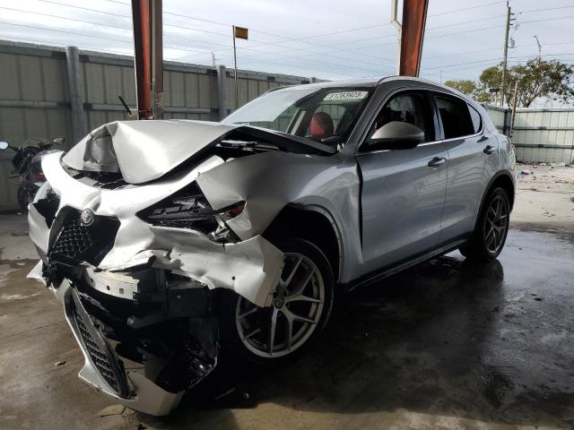 ZASFAKBN9J7B97486 - 2018 ALFA ROMEO STELVIO TI SILVER photo 1