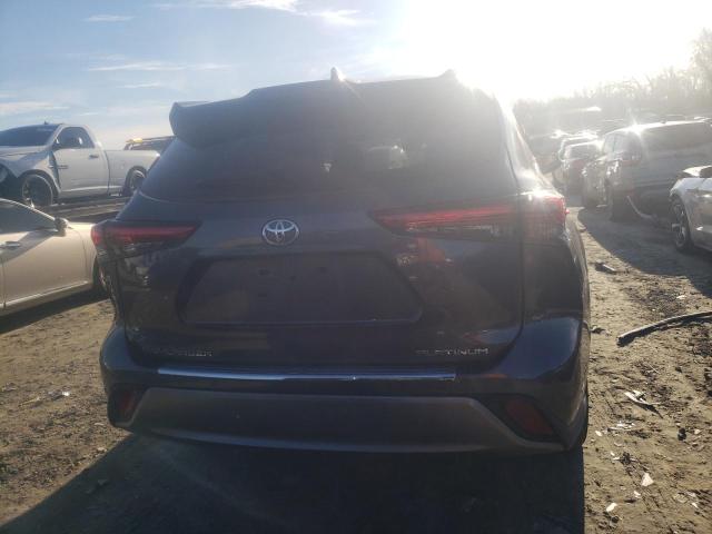 5TDFZRAH7NS099803 - 2022 TOYOTA HIGHLANDER PLATINUM GRAY photo 6