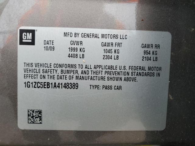 1G1ZC5EB1A4148389 - 2010 CHEVROLET MALIBU 1LT TAN photo 12