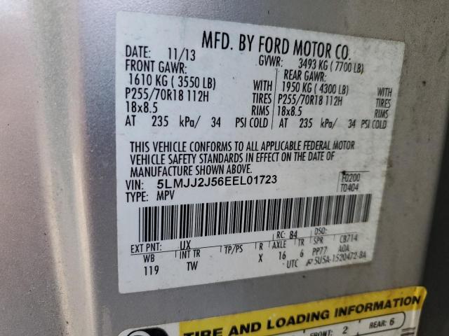 5LMJJ2J56EEL01723 - 2014 LINCOLN NAVIGATOR 银色 照片 13