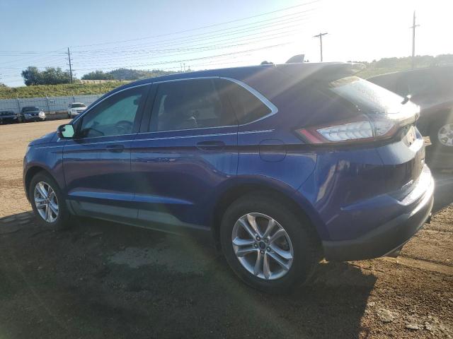 2FMTK4J96FBC39728 - 2015 FORD EDGE SEL BLUE photo 2