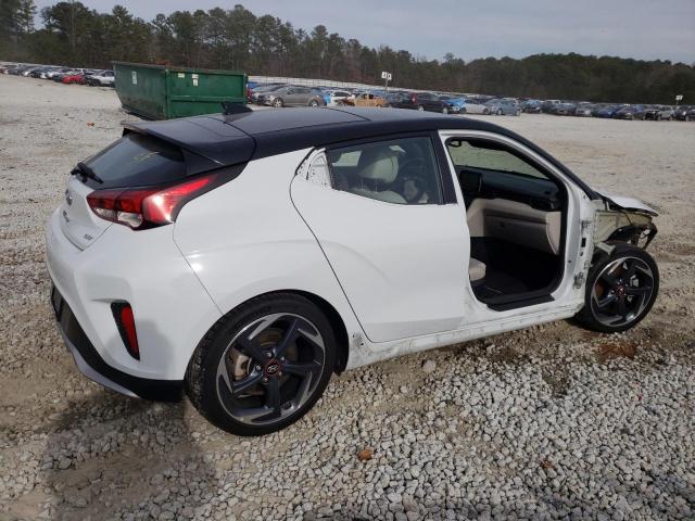 KMHTH6AB8KU010789 - 2019 HYUNDAI VELOSTER TURBO WHITE photo 3