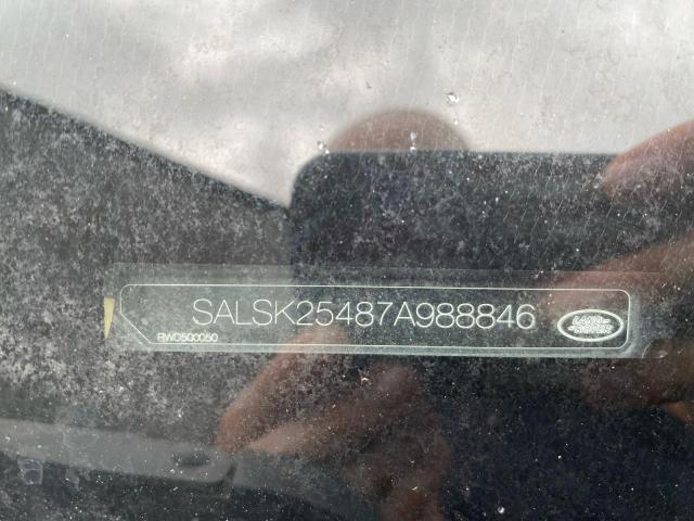 SALSK25487A988846 - 2007 LAND ROVER RANGE ROVE HSE GRAY photo 10