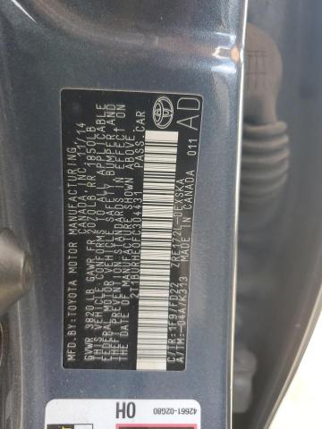 2T1BURHE0FC304431 - 2015 TOYOTA COROLLA L BLUE photo 13