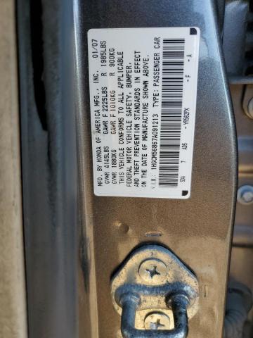 1HGCM56867A091213 - 2007 HONDA ACCORD EX 灰色 照片 12