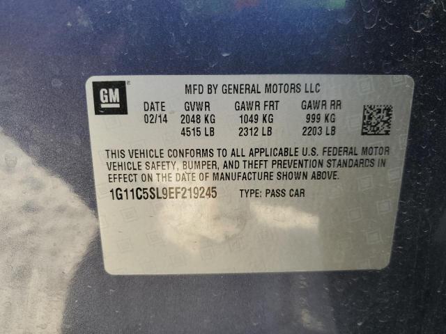 1G11C5SL9EF219245 - 2014 CHEVROLET MALIBU 1LT Көк фото 13