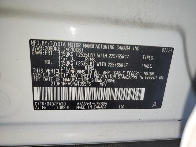 2T3P1RFV9RW435515 - 2024 TOYOTA RAV4 XLE Ağ foto 13