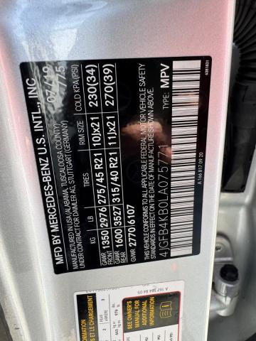 4JGFB4KB0LA075771 - 2020 MERCEDES-BENZ GLE 350 4MATIC SILVER photo 13