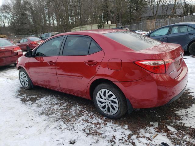 2T1BURHE6HC755625 - 2017 TOYOTA COROLLA L RED photo 2