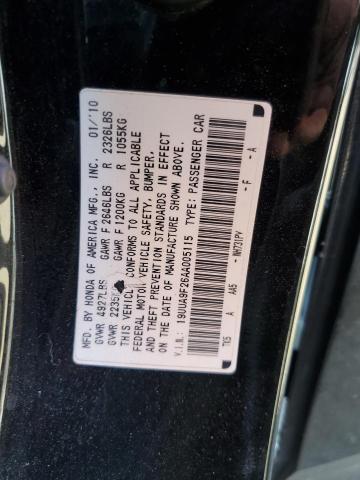 19UUA9F26AA005115 - 2010 ACURA TL BLACK photo 12