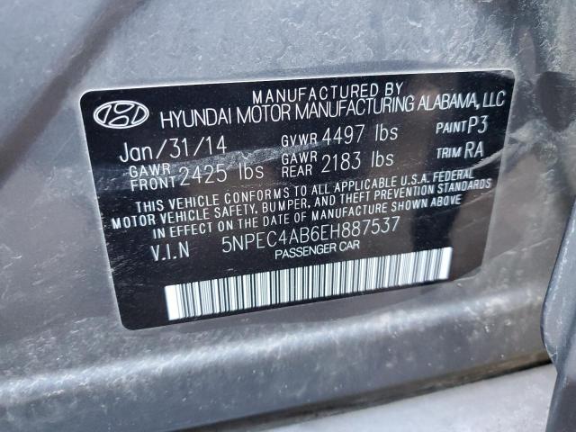 5NPEC4AB6EH887537 - 2014 HYUNDAI SONATA SE CHARCOAL photo 13