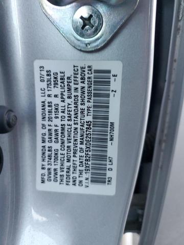 19XFB2F5XDE257845 - 2013 HONDA CIVIC LX SILVER photo 13