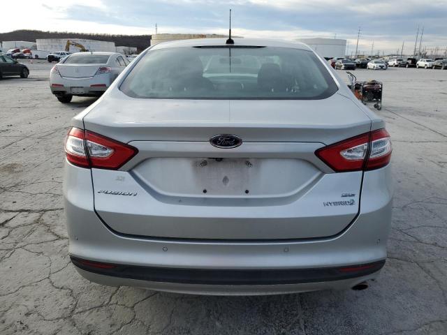 3FA6P0LUXGR398869 - 2016 FORD FUSION SE HYBRID SILVER photo 6