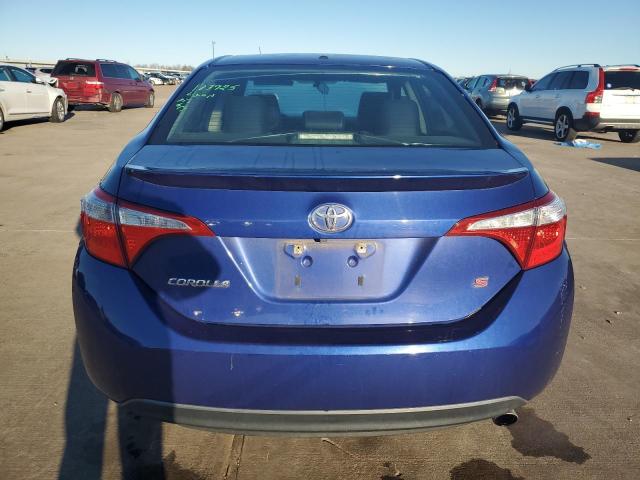 2T1BURHE7EC114799 - 2014 TOYOTA COROLLA L BLUE photo 6