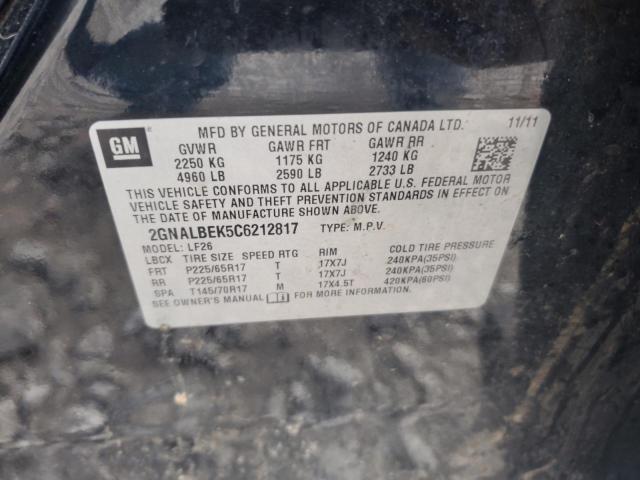 2GNALBEK5C6212817 - 2012 CHEVROLET EQUINOX LS Qara foto 12