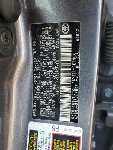 4T1BF1FK7GU536450 - 2016 TOYOTA CAMRY LE ნაცრისფერი ფოტო 12