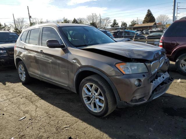 5UXWX7C51BL732174 - 2011 BMW X3 XDRIVE35I BROWN photo 4