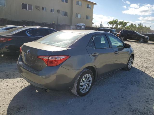 5YFBURHE6KP921147 - 2019 TOYOTA COROLLA L GRAY photo 3