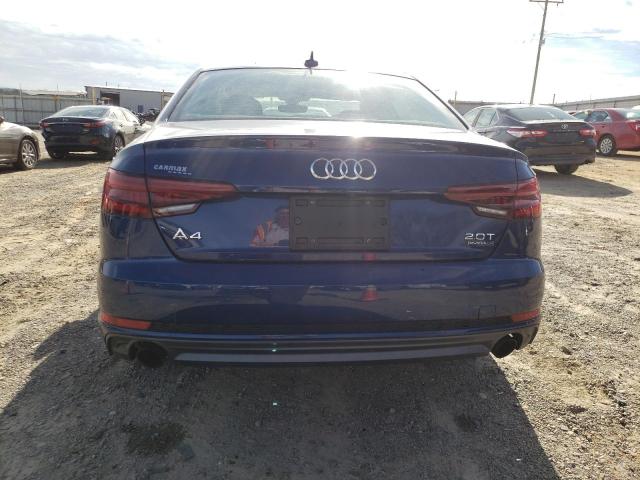 WAUDNAF47JA027160 - 2018 AUDI A4 PREMIUM BLUE photo 6