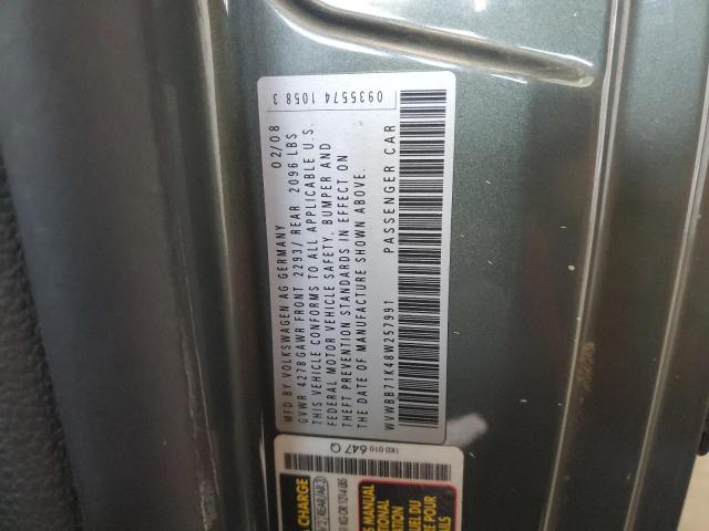 WVWBB71K48W257991 - 2008 VOLKSWAGEN RABBIT CHARCOAL photo 12