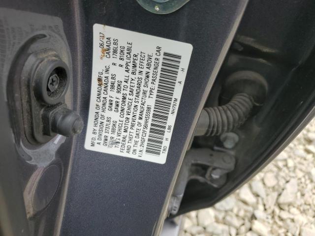 2HGFC2F56HH555981 - 2017 HONDA CIVIC LX GRAY photo 12