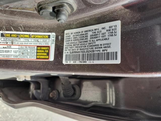 5J6RM4H70DL052439 - 2013 HONDA CR-V EXL BEIGE photo 13