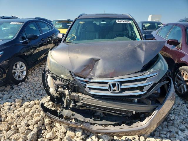 5J6RM4H70DL052439 - 2013 HONDA CR-V EXL BEIGE photo 5