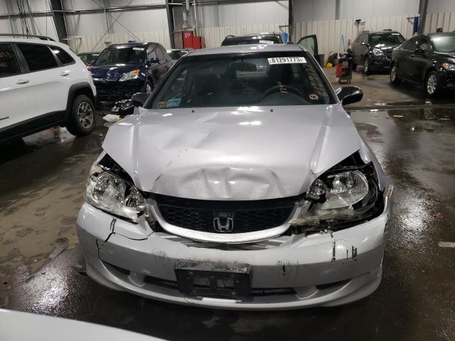 1HGEM22505L068076 - 2005 HONDA CIVIC LX SILVER photo 5