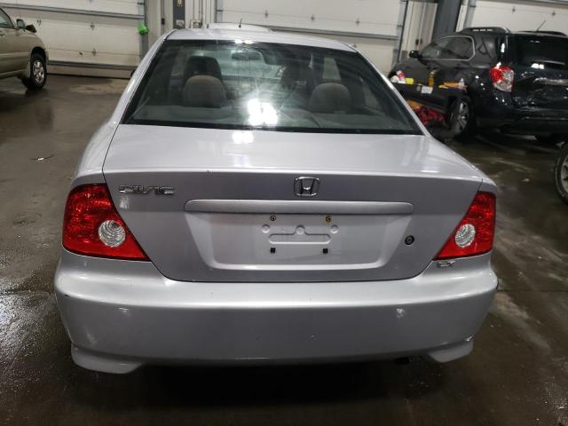 1HGEM22505L068076 - 2005 HONDA CIVIC LX SILVER photo 6