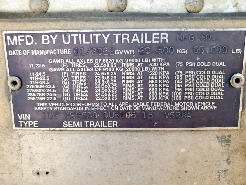 1UYVS2538DU510515 - 2013 UTILITY VS2RA თეთრი ფოტო 10