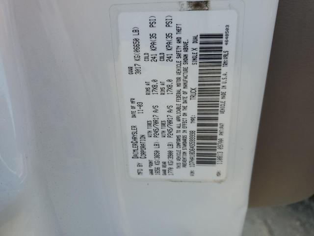 1D7HA18D64S599998 - 2004 DODGE RAM 1500 ST WHITE photo 12