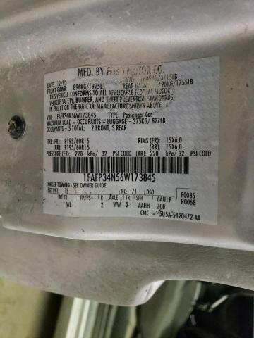 1FAFP34N56W173845 - 2006 FORD FOCUS ZX4 SILVER photo 12