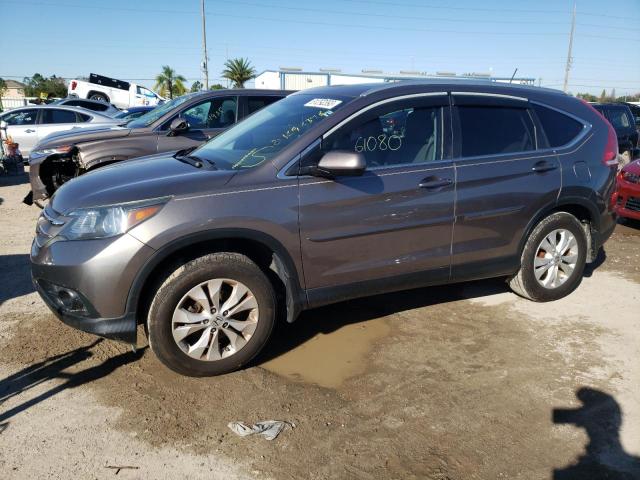 5J6RM3H70DL008032 - 2013 HONDA CR-V EXL GRAY photo 1