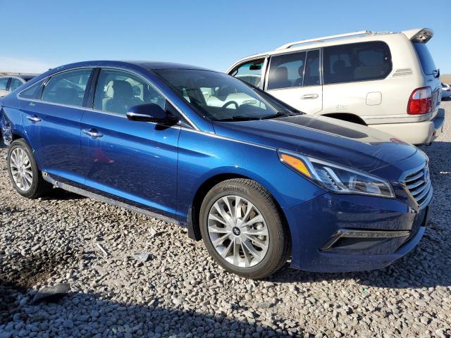 5NPE34AF0FH191115 - 2015 HYUNDAI SONATA SPORT BLUE photo 4